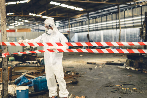 Professional Biohazard Cleanup technician working in Diamond, OH